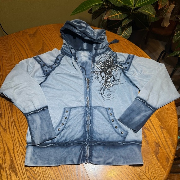 Sinful by Affliction Y2K 2000s Hoodie Size Large - Picture 1 of 4